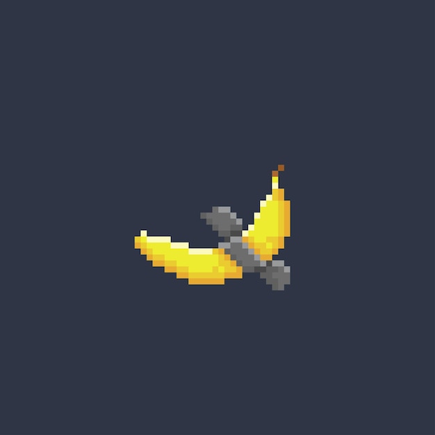 Sztuka Banana W Stylu Pixel Art