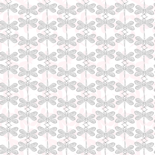 Plik wektorowy sztukę linii smoka geometryczna wektorowy bezszwowy wzór tło dla tkaniny włókienniczej tapety album odcinków owady z skrzydłami rysunek do projektowania powierzchni w kolorze pastelowym