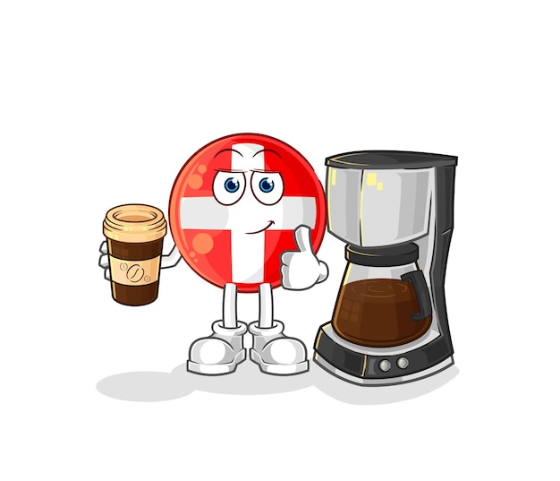 Plik wektorowy szwajcarski picie kawy ilustracja wektor znaków
