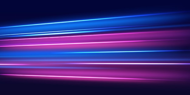 Szybkość policji linia laserowa wiązki poziome promienie światła magiczne świecące neonowe linie światła ścieżki fioletowe