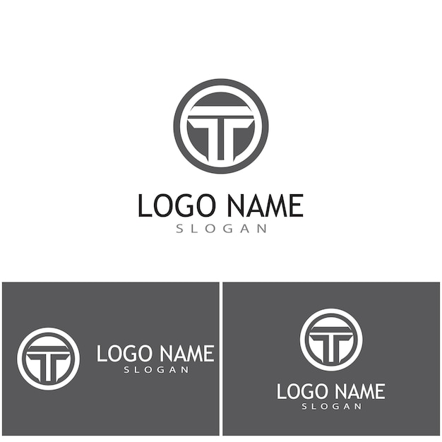 T Logo Szablon Wektor Symbol Natury