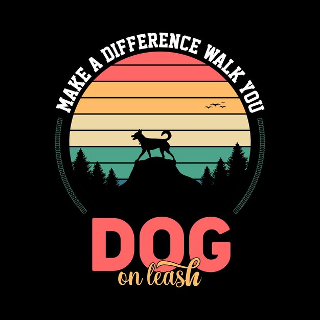 T-shirt dla psów na wędrówki Design sprawia, że pies chodzi na smyczy
