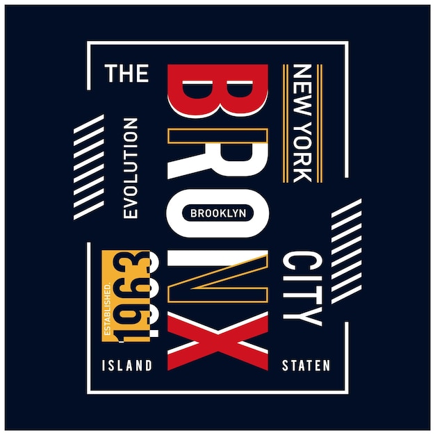 T-shirt i odzież z typografią Bronx