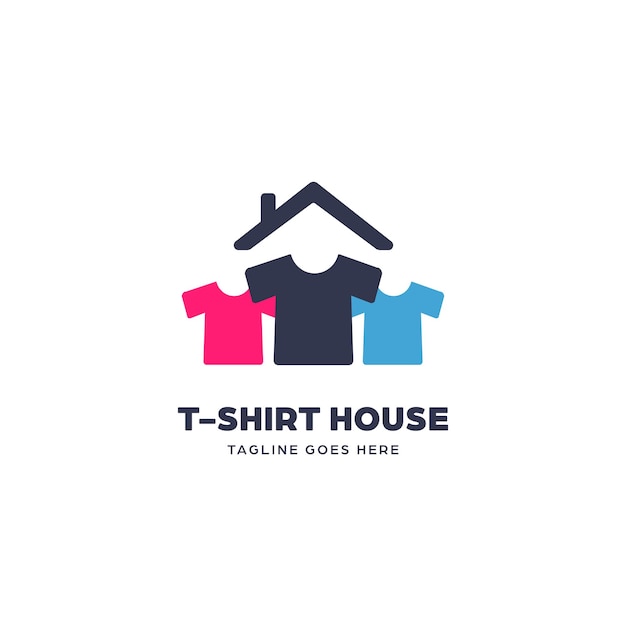 T-shirt Tee House Maker Przemysł Logo Ikona Symbol Szablon
