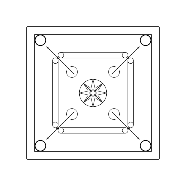 Plik wektorowy tablica carrom