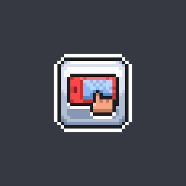 tabliczka dotykowa w stylu pixel art