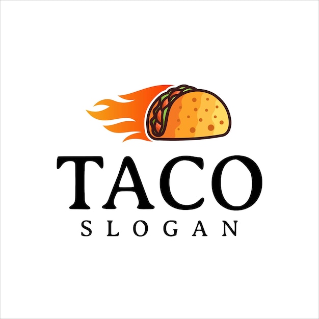 Taco Logo Design Wektor Fast Food Restauracji I Cafe Symbol