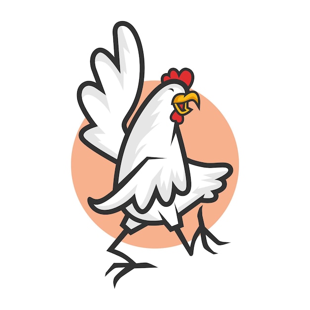 Plik wektorowy tańcząca maskotka z kurczaka