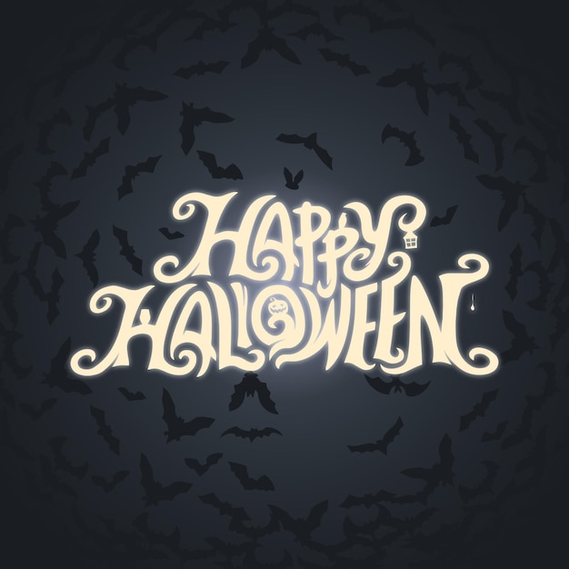 Tapeta Happy Halloween Nietoperz Design