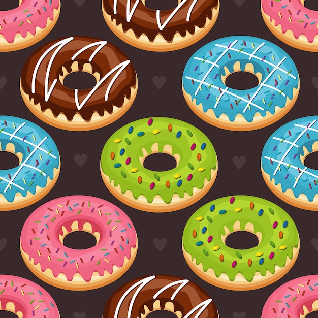 Tapeta słodka przekąskę bez szwu donut donut