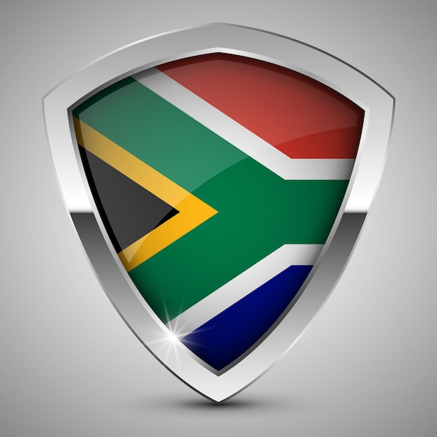 Tarcza Patriotyczna Z Flagą Południowej Afryki Element Oddziaływania Dla Użytku, Jaki Chcesz Z Niej Zrobić