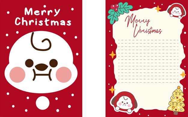 Plik wektorowy tarjeta navidad chimmy bt21