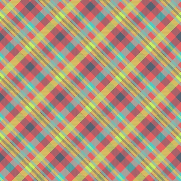 Tartan Multicolor Bezszwowe Wektor Wzór