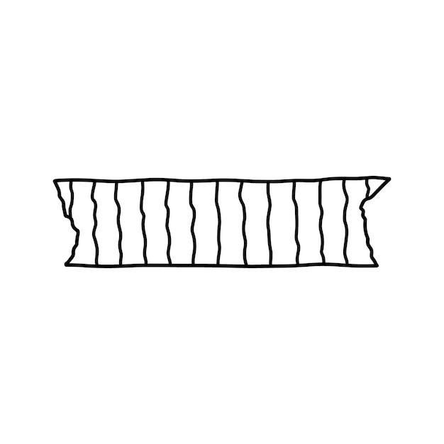 Plik wektorowy taśma washi z uroczym wzorem na białym ręcznie rysowana ilustracja w stylu doodle