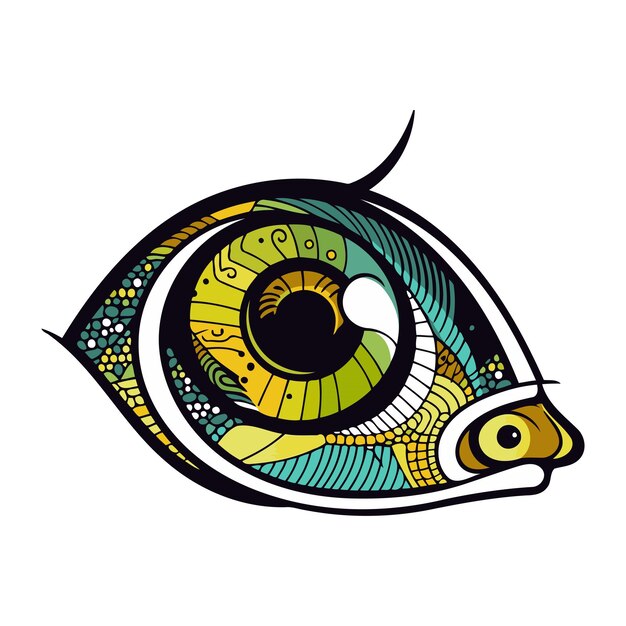 Plik wektorowy tatuaż oko opatrzności ilustracja wektorowa izolowana na białym tle