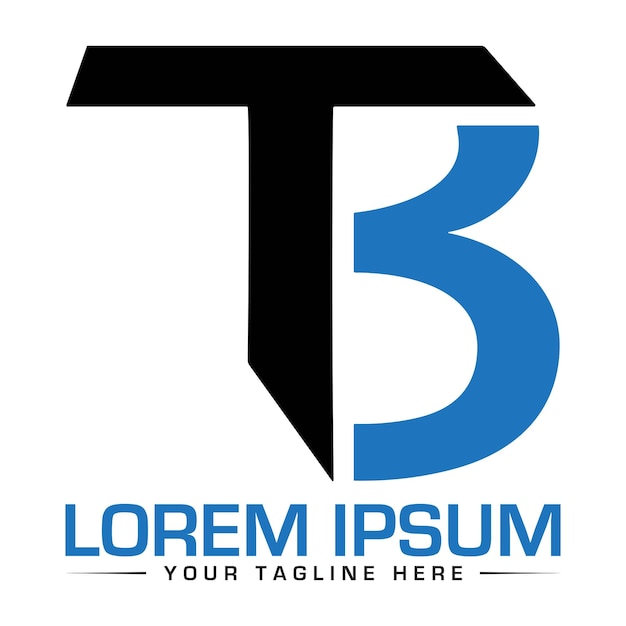 Plik wektorowy tb logo design unikalny i profesjonalny logo design bt logo design