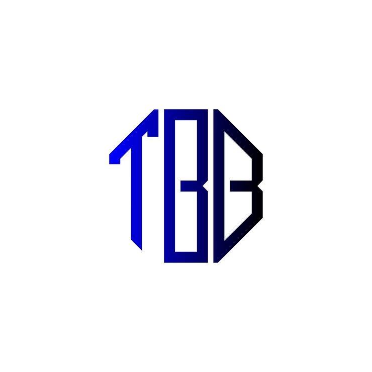 Wektor tbb kreatywny list początkowy nowoczesny minimalistyczny ponadczasowy negatywny przestrzeń monogram symbol projektowanie logo