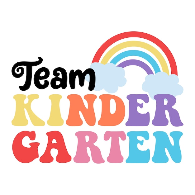 Team Kindergarten Rainbow Kindergarten Powrót Do Szkoły Wzory Sublimacyjne