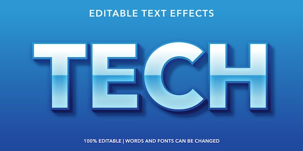 Tech Edytowalny Efekt Tekstowy