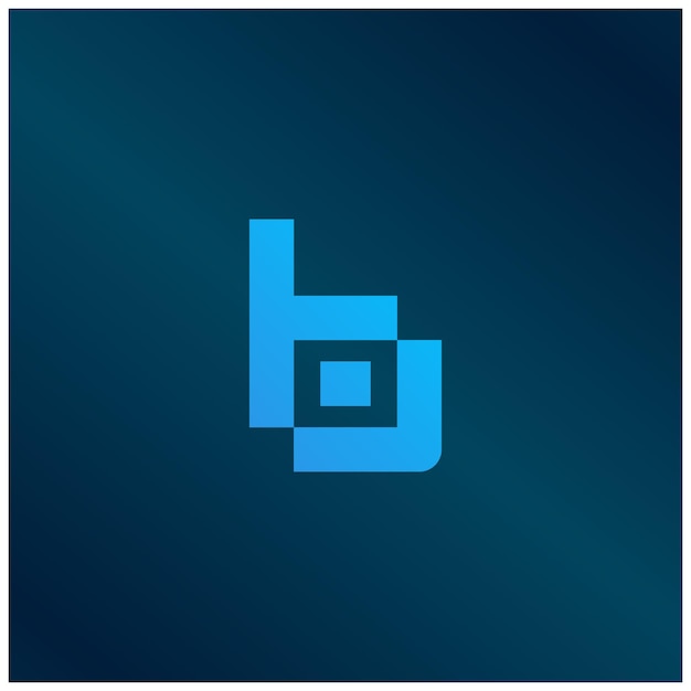 Tech Letter B Logo Futuristic Vector Logo Template Z Zielonym I Niebieskim Kolorem Gradientu.