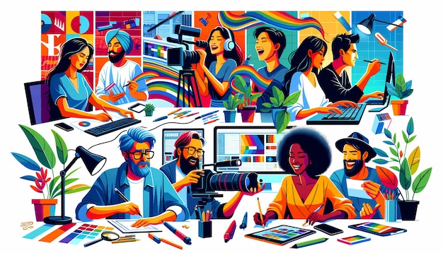 Techniczna Agencja Ilustracji Ilustracji Człowiek Pracujący Kolorowy Ilustracja Pracująca Ilustracja