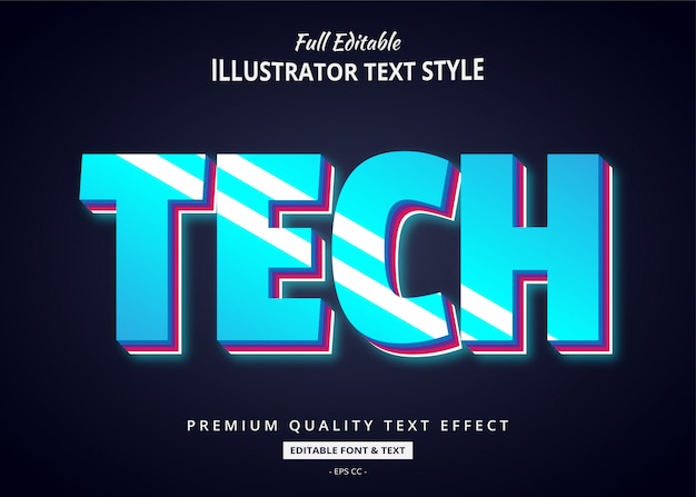 Techno Future Text Style Effect