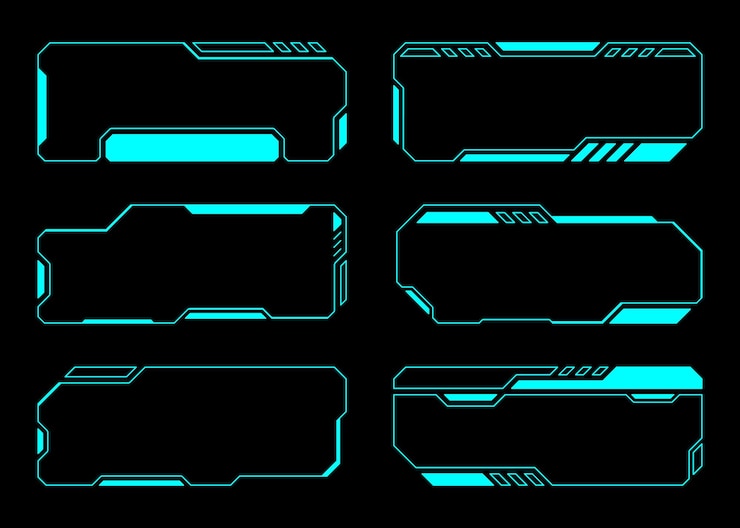 Wektor technologia abstrakcyjnego zestawu ramek przyszłość interfejs hud