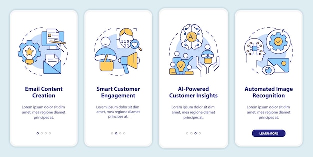 Technologia AI w marketingu onboardingowym ekranie aplikacji mobilnej
