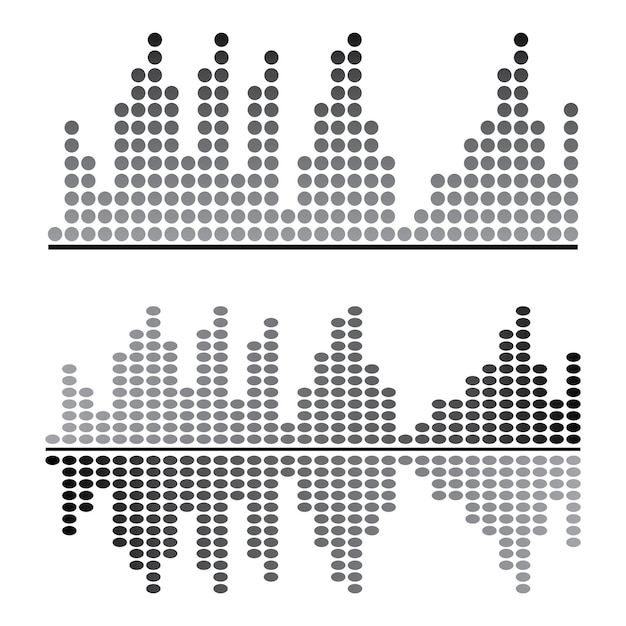 Plik wektorowy technologia audio muzyka fale dźwiękowe wektor ikona ilustracja