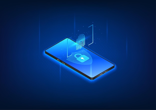 Technologia bezpieczeństwa cybernetycznego Smartfony z wyświetlaczem zabezpieczającym skanowanie odcisków palców telefon komórkowy