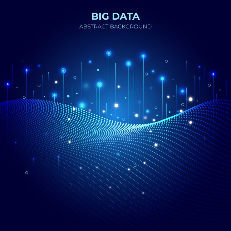 Wektor technologia big data gradient tło