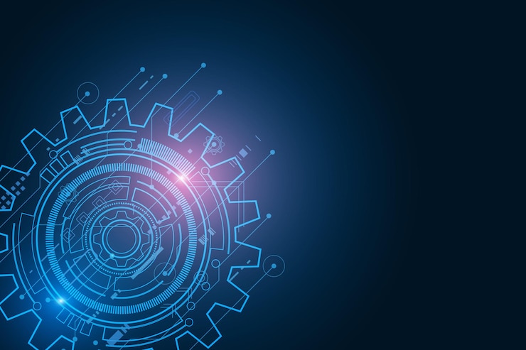 Wektor technologia cyfrowa i inżynieria koncepcja telekomunikacji cyfrowej hitech futurystyczna technologia backgro