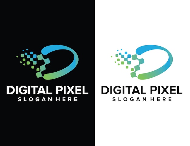 Technologia Cyfrowego Logo Pikseli
