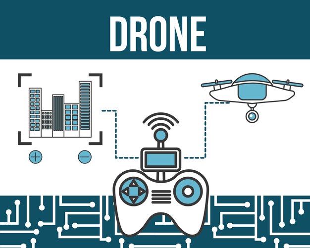 Plik wektorowy technologia drone