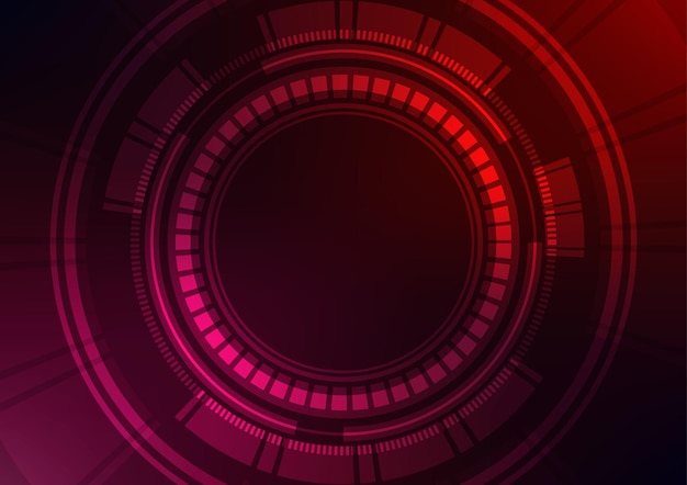 Technologia elektryczna len czerwony krąg tła