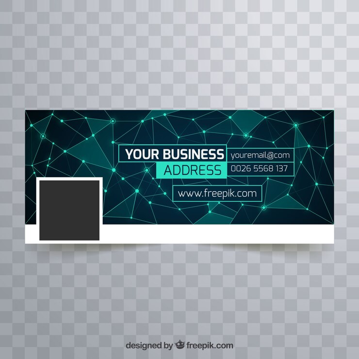 Wektor technologia facebook cover