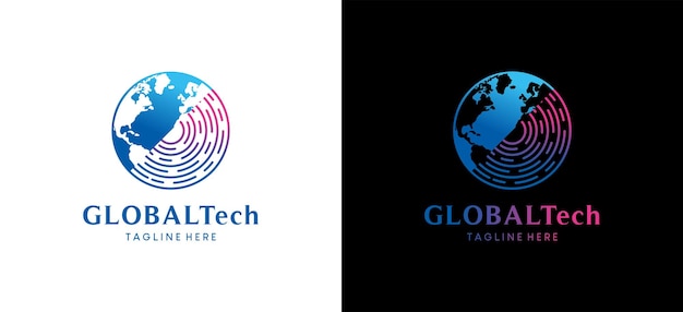 Technologia Glob Projekt Logo Streszczenie Glob Ilustracji Wektorowych Inspiracji