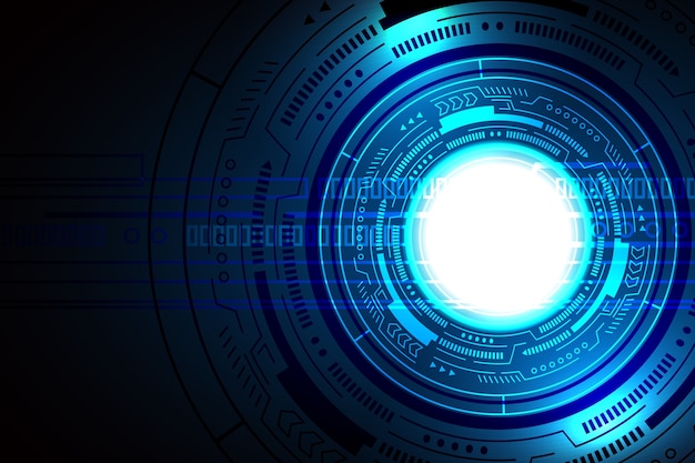 Technologia interfejsu hud streszczenie tło wektor wzór