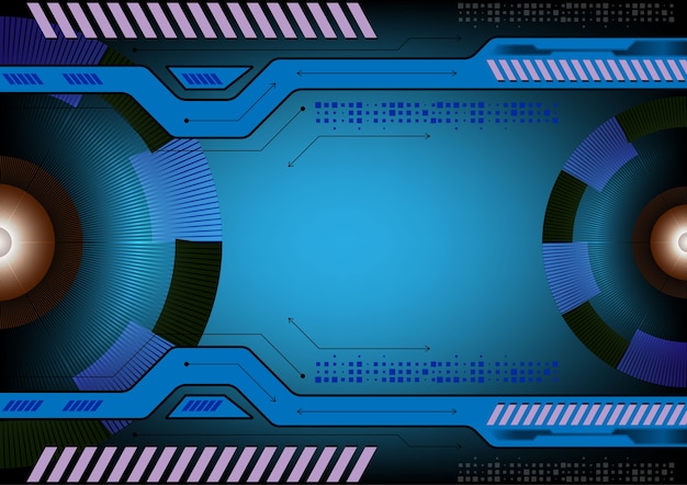 Plik wektorowy technologia kolor niebieski streszczenie tło