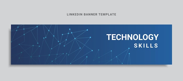 Technologia Linkedin Banner Z Połączeniem Sieciowym