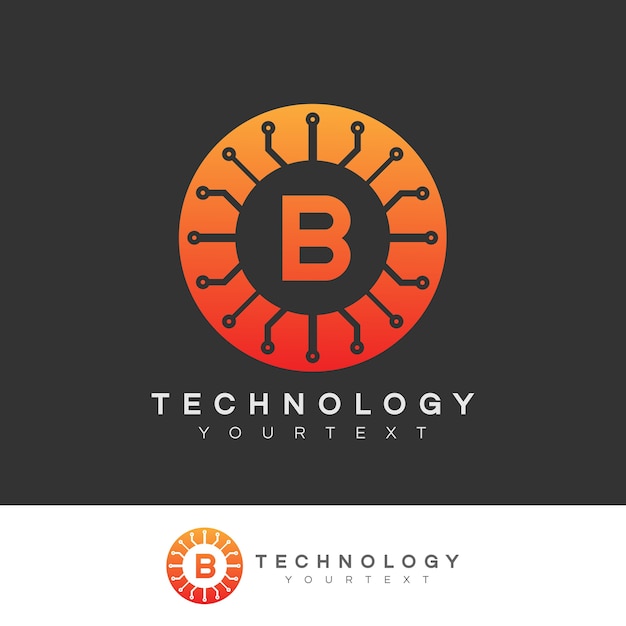 Technologia Początkowa Litera B Projekt Logo