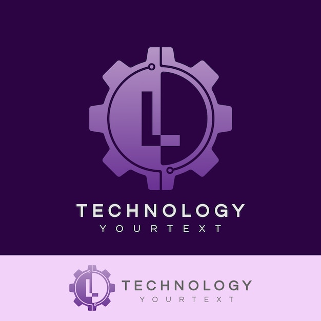 Technologia Początkowa Litera L Projekt Logo