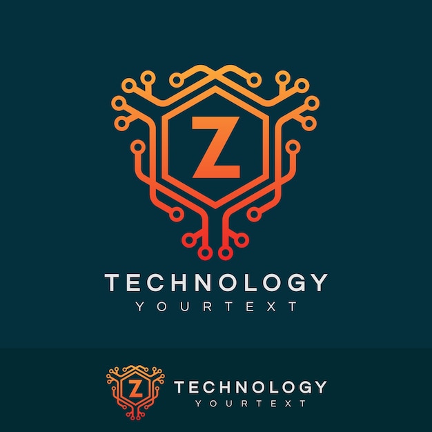 Technologia Początkowa Litera Z Projekt Logo