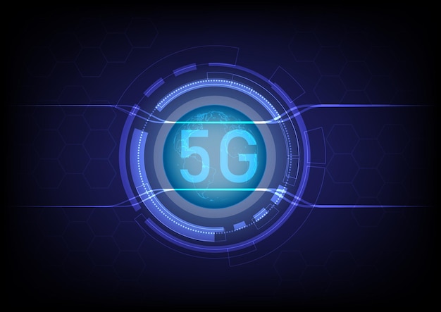 Technologia sieci 5G Globalne połączenie sieciowe Przyszła innowacyjna technologia Sieciowe systemy bezprzewodowe 5G i internet rzeczy lub ilustracja wektorowa IOT