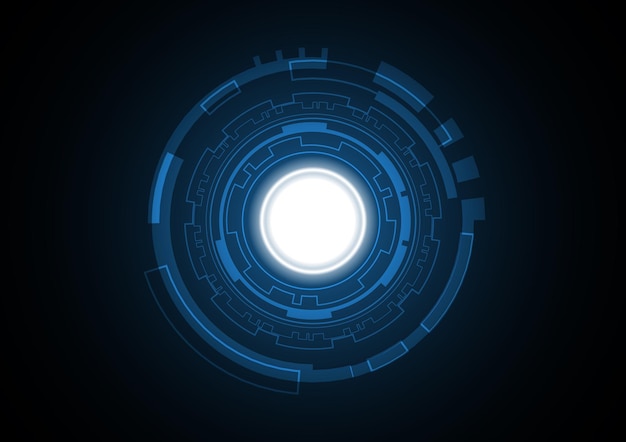 Technologia Streszczenie Przyszłość Koło Tło Wektor Ilustracja
