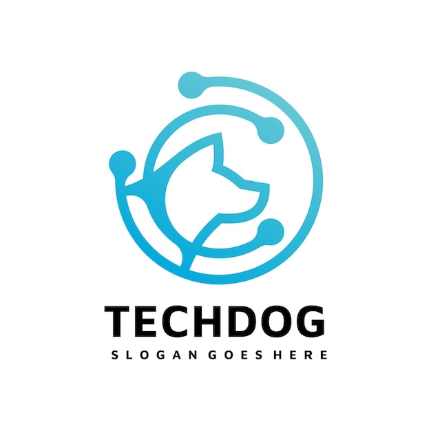 Technologia Szablon Logo Psa I Zwierząt Domowych