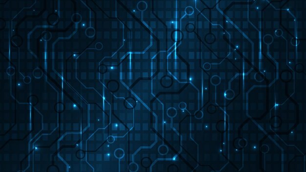 Technologia tła płytka drukowana Zaawansowana technologia komunikacji koncepcja innowacji streszczenie tło wektor ilustracja