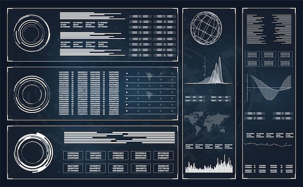 Technologia Ui Futurystyczna Koncepcja Interfejsu Hud