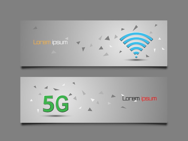 Technologia Wifi I 5g Oraz Połączenie Z Obiektem Wielokątnym I Koncepcja Internetowa Dla Medialnej Strony Internetowej Plakat Szablon Transparentu Kopia Miejsca Na Tekst Lub Projekt