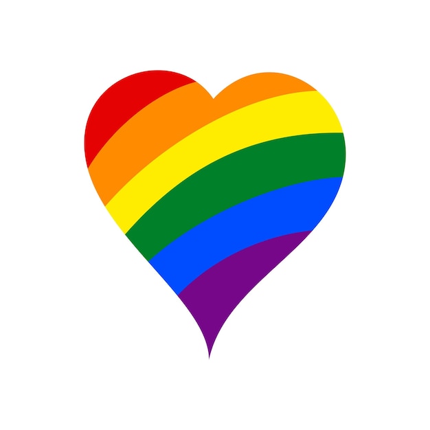 Tęczowe serce streszczenie wektor ilustracja LGBTQ kolorowy kształt serca